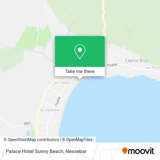 Palace Hotel Sunny Beach map