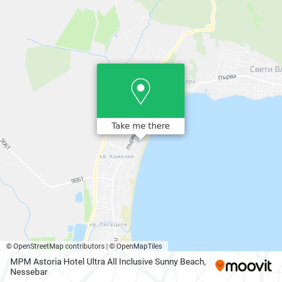 MPM Astoria Hotel Ultra All Inclusive Sunny Beach map