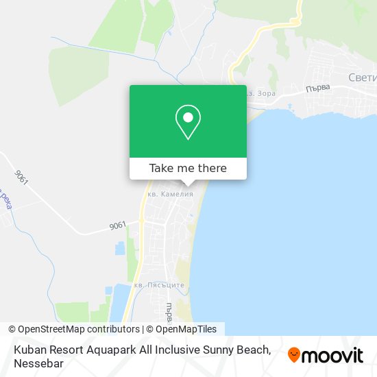 Kuban Resort Aquapark All Inclusive Sunny Beach map