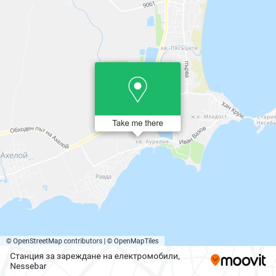 Станция за зареждане на електромобили map