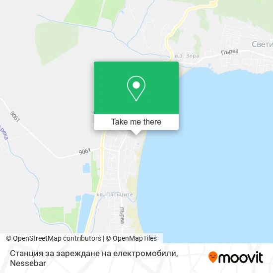 Карта Станция за зареждане на електромобили