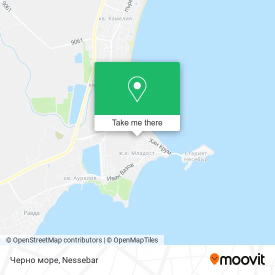 Карта Черно море