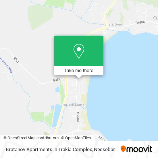 Bratanov Apartments in Trakia Complex map