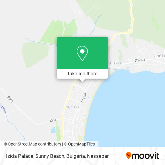Карта Izida Palace, Sunny Beach, Bulgaria