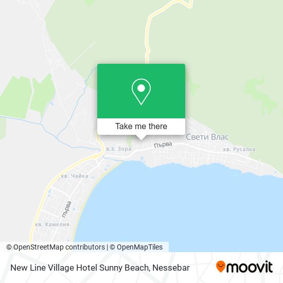 Карта New Line Village Hotel Sunny Beach