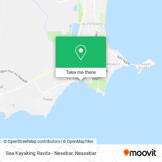 Sea Kayaking Ravda - Nesebar map