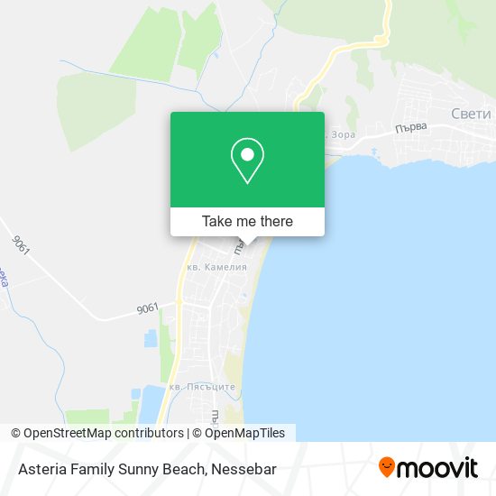 Asteria Family Sunny Beach map