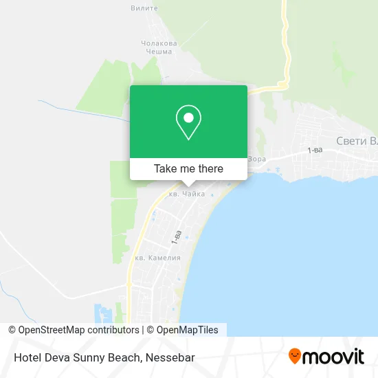 Hotel Deva Sunny Beach map