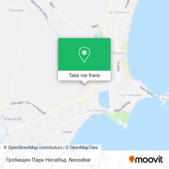 Карта Гробищен Парк Несебър