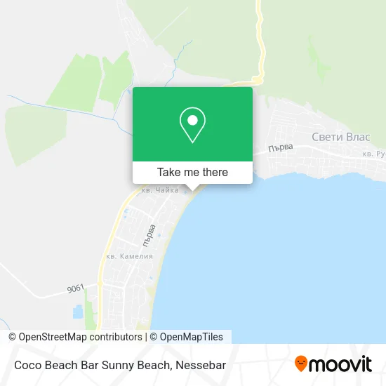 Карта Coco Beach Bar Sunny Beach