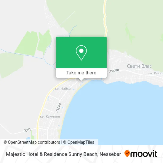 Majestic Hotel & Residence Sunny Beach map