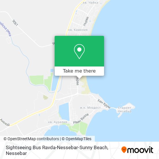 Sightseeing Bus Ravda-Nessebar-Sunny Beach map