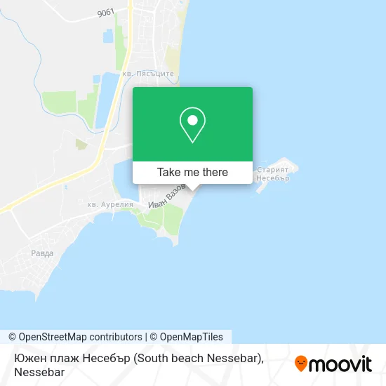 Карта Южен плаж Несебър (South beach Nessebar)