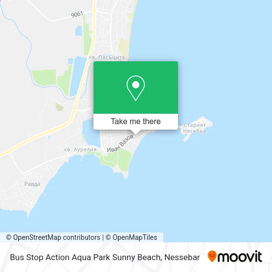 Карта Bus Stop Action Aqua Park Sunny Beach