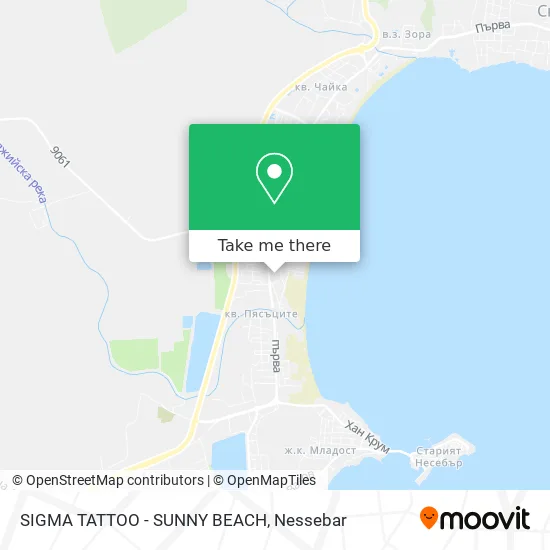 Карта SIGMA TATTOO - SUNNY BEACH