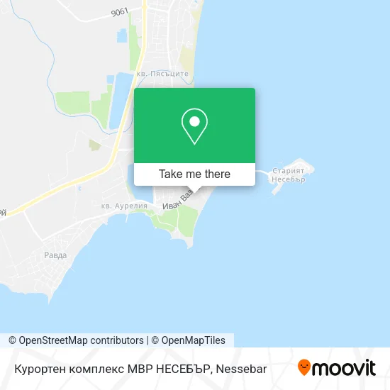 Карта Курортен комплекс МВР НЕСЕБЪР