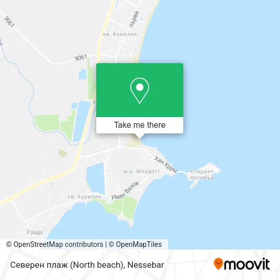 Карта Северен плаж (North beach)