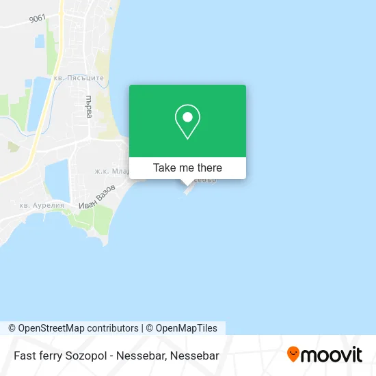 Карта Fast ferry Sozopol - Nessebar