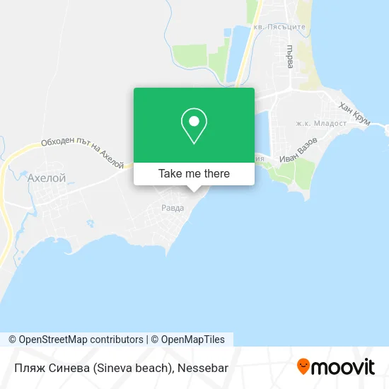 Пляж Синева (Sineva beach) map