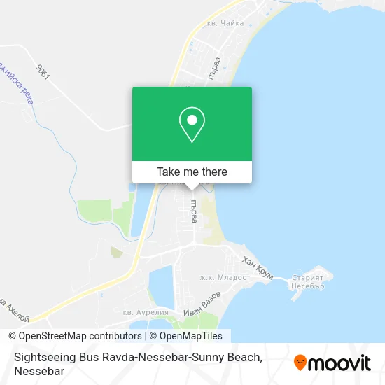Карта Sightseeing Bus Ravda-Nessebar-Sunny Beach