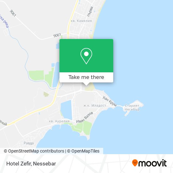 Hotel Zefir map