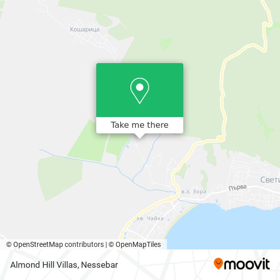 Almond Hill Villas map