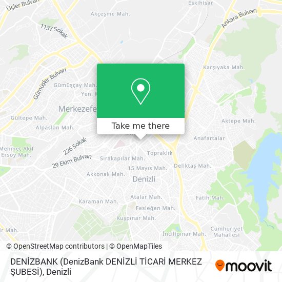 DENİZBANK (DenizBank DENİZLİ TİCARİ MERKEZ ŞUBESİ) map