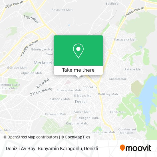 Denizli Av Bayi Bünyamin Karagönlü map