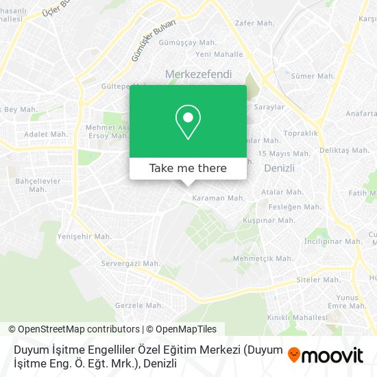 Duyum İşitme Engelliler Özel Eğitim Merkezi (Duyum İşitme Eng. Ö. Eğt. Mrk.) map