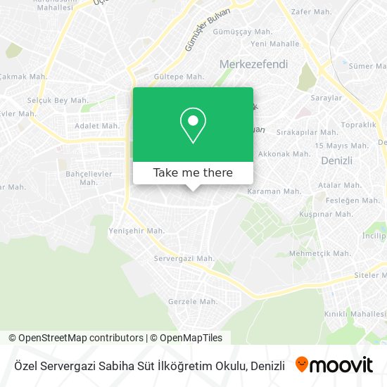Özel Servergazi Sabiha Süt İlköğretim Okulu map