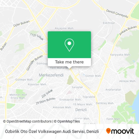 Özbirlik Oto Özel Volkswagen Audi Servisi map