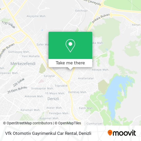 Vfk Otomotiv Gayrimenkul Car Rental map