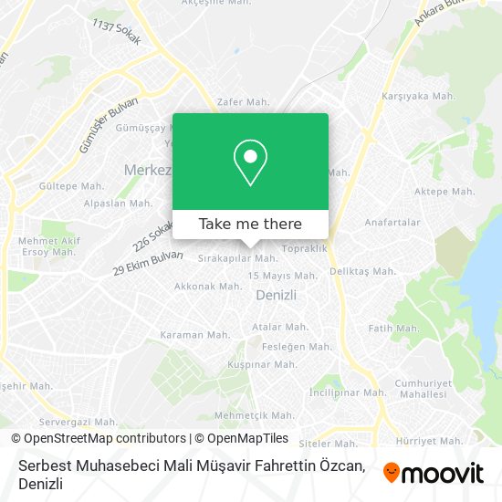 Serbest Muhasebeci Mali Müşavir Fahrettin Özcan map