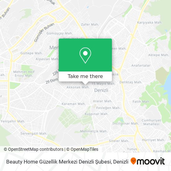 Beauty Home Güzellik Merkezi Denizli Şubesi map