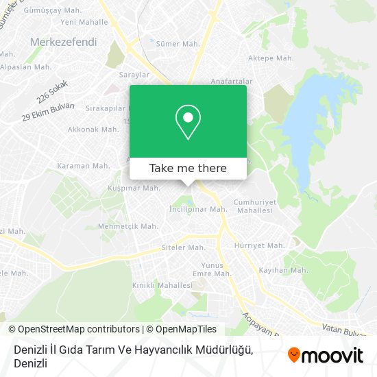 Denizli İl Gıda Tarım Ve Hayvancılık Müdürlüğü map