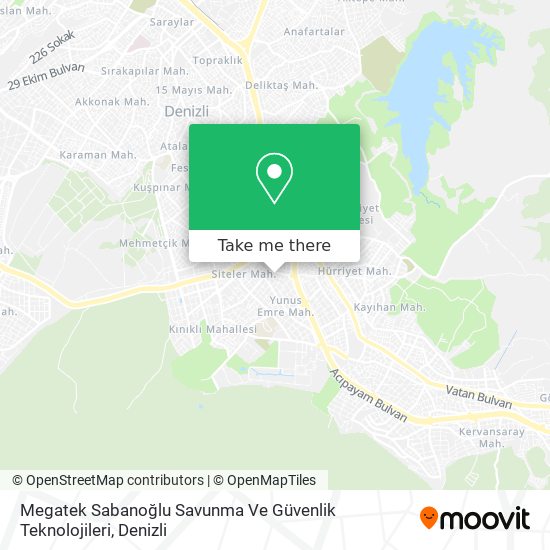 Megatek Sabanoğlu Savunma Ve Güvenlik Teknolojileri map