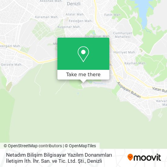 Netadım Bilişim Bilgisayar Yazılım Donanımları İletişim İth. İhr. San. ve Tic. Ltd. Şti. map