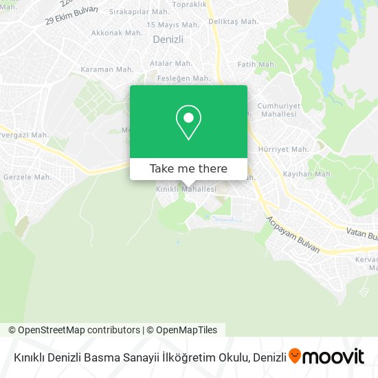 Kınıklı Denizli Basma Sanayii İlköğretim Okulu map