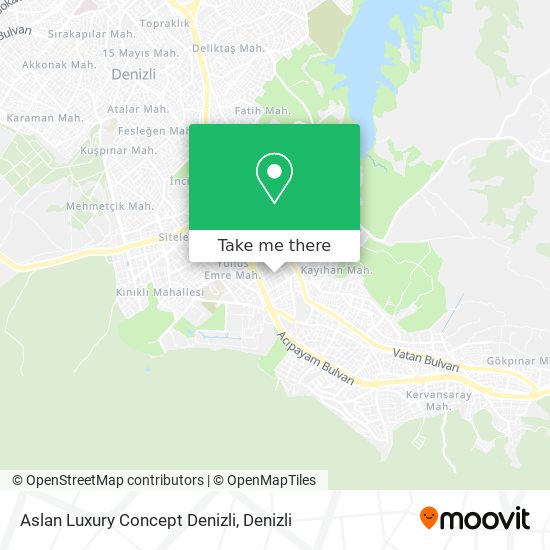Aslan Luxury Concept Denizli map