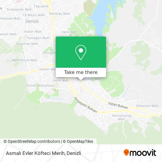 Asmalı Evler Köfteci Merih map