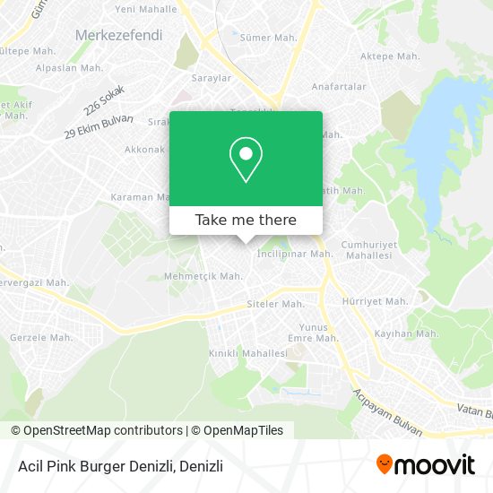 Acil Pink Burger Denizli map