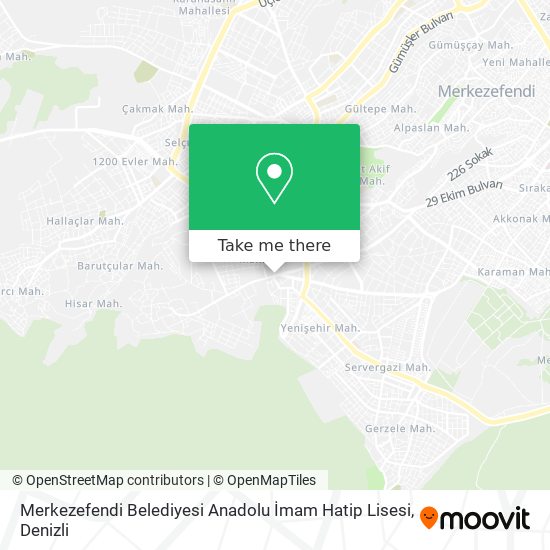 Merkezefendi Belediyesi Anadolu İmam Hatip Lisesi map