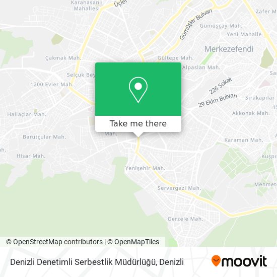 Denizli Denetimli Serbestlik Müdürlüğü map