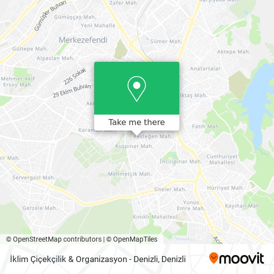 İklim Çiçekçilik & Organizasyon - Denizli map