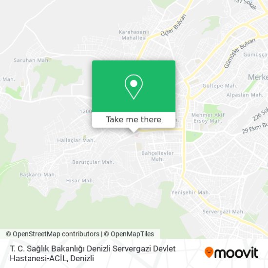 T. C. Sağlık Bakanlığı Denizli Servergazi Devlet Hastanesi-ACİL map