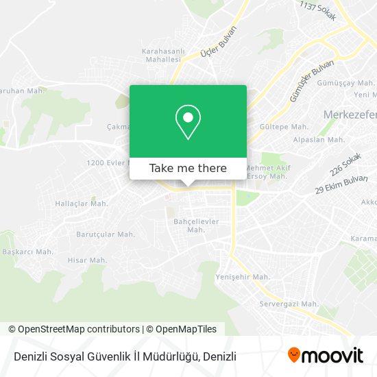 Denizli Sosyal Güvenlik İl Müdürlüğü map