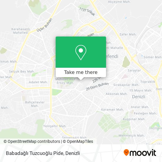 Babadağlı Tuzcuoğlu Pide map