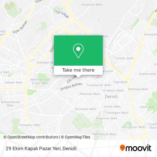 29 Ekim Kapalı Pazar Yeri map