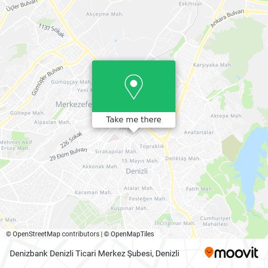 Denizbank Denizli Ticari Merkez Şubesi map