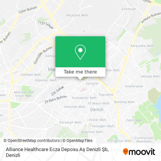 Alliance Healthcare Ecza Deposu Aş Denizli Şb map